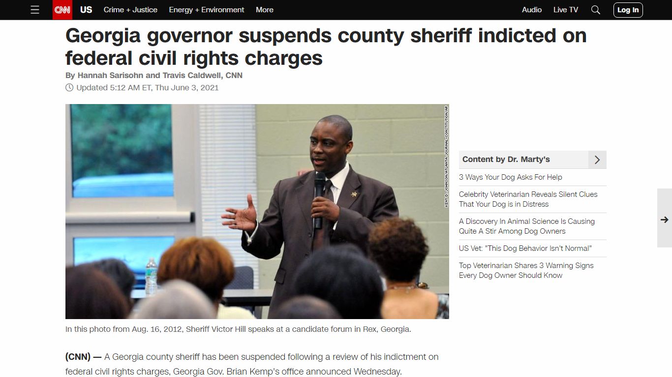Victor Hill: Clayton County sheriff suspended by Ga. governor following ...