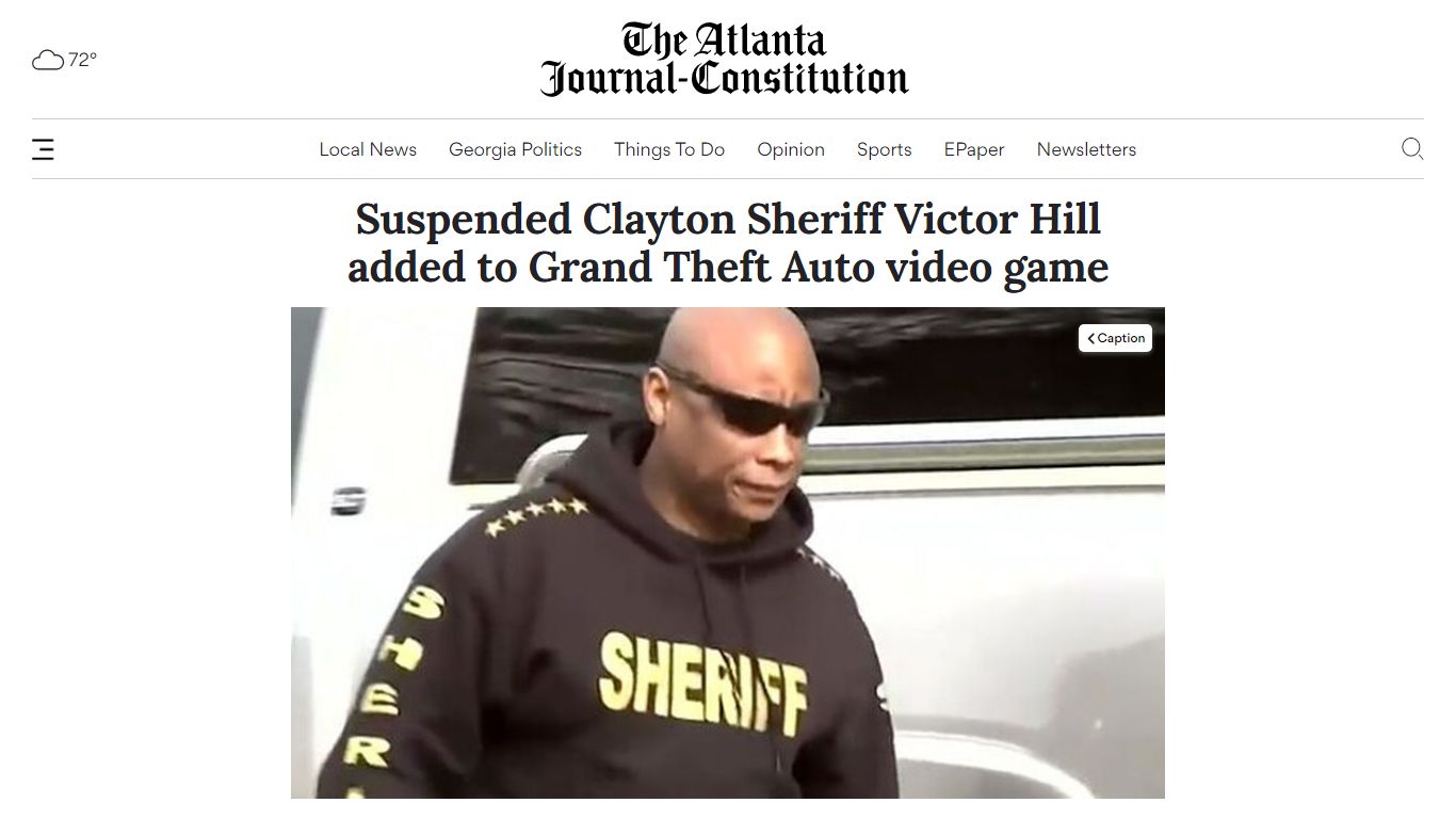Suspended Clayton Sheriff Victor Hill added to Grand Theft Auto ... - ajc