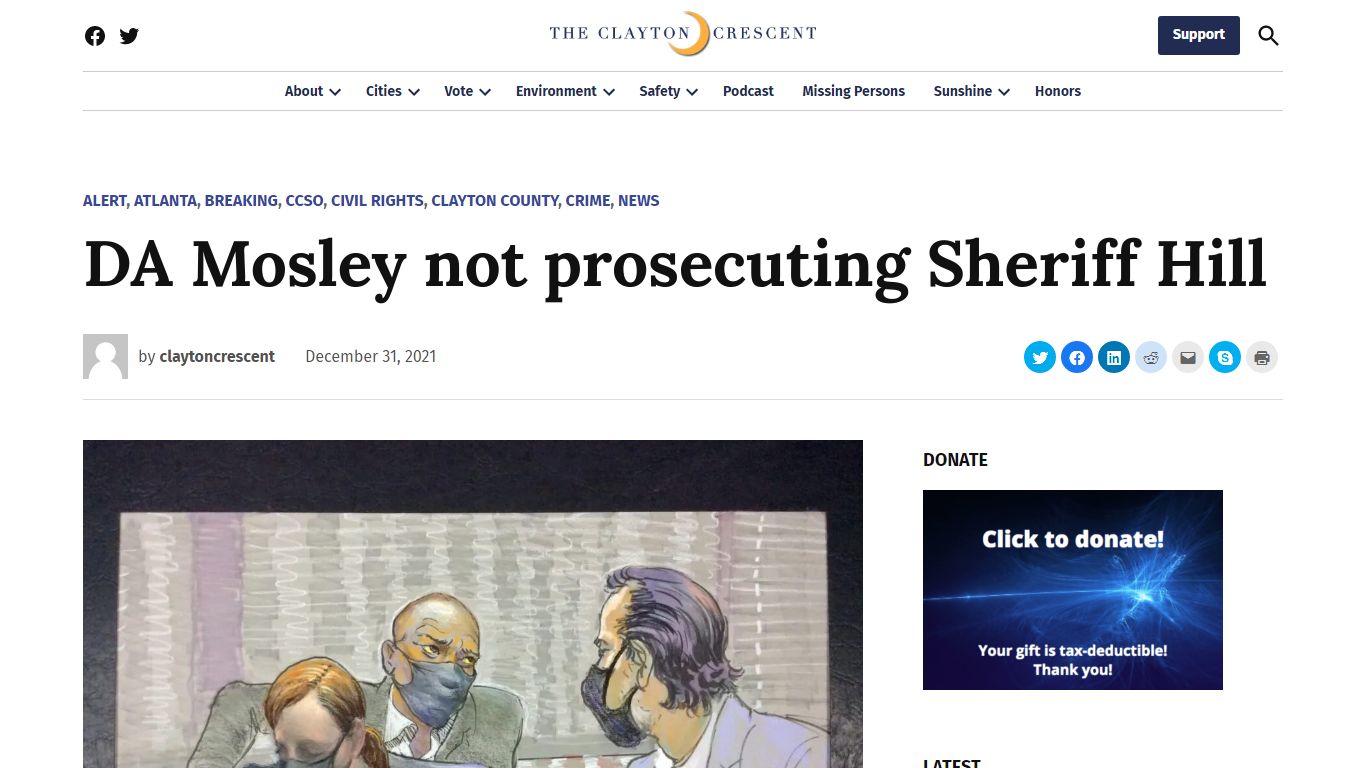 DA Mosley not prosecuting Sheriff Hill | The Clayton Crescent